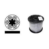 Oceľové lano poplastované 4/5mm /6x7/ čierne
