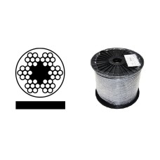 Oceľové lano poplastované 4/5mm /6x7/ čierne Oceľové lano poplastované 4/5mm /6x7/ čierne
