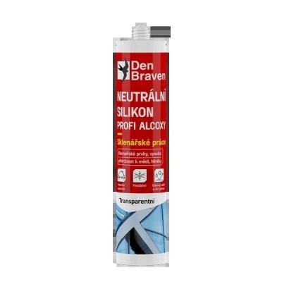 Silikón neutrálny transparentný PROFI ALCOXY 280ml Den Braven