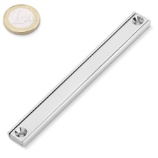 Magnet neodymový obdlžníkový s dvomi otvormi M3 120x13,5x5mm sila 60kg