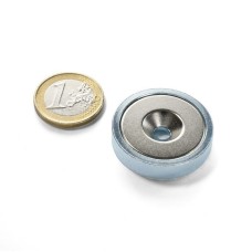 Magnet neodymový okrúhly s otvorom M5 priemer 32mm výška 7mm sila 40kg