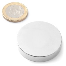 Magnet neodymový okrúhly priemer 40mm výška 8mm sila 20kg