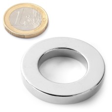 Magnet neodymový okrúhly s otvorom priemer 40cm výška 6mm sila 12kg