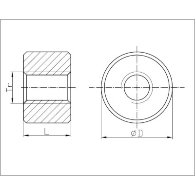 Matica trapézová valcová Tr24x5 50x36