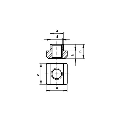 Matica M12 do T drážky 16mm DIN508 10.9 Bp