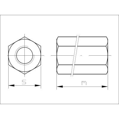 Matica predlžovacia M24x72 DIN6334 Zn