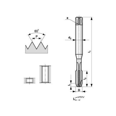 Závitník 3043 M8x0,75 HSSE