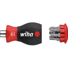 Sada magnetický skrutkovač s bitmi v rukoväti 7-dielna STUBBY MAGAZINER 3801-01 Wiha
