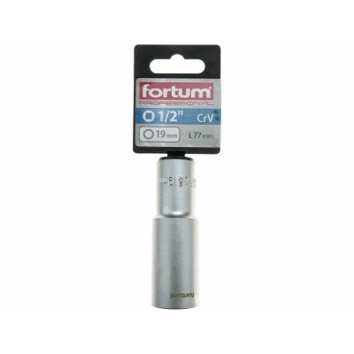 Hlavica predĺžená 1/2 19mm Fortum