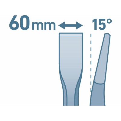 Sekáč plochý SDS+ 60x400mm Extol Premium 8801508