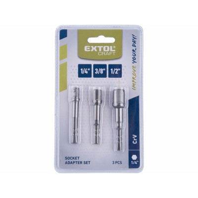 Sada adaptérov 1/4 na 1/4-3/8-1/2 Extol