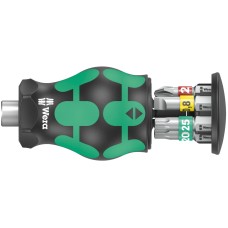Sada magnetický skrutkovač s bitmi v rukoväti 6-dielna Kraftform Kompakt Stubby Wera 008873