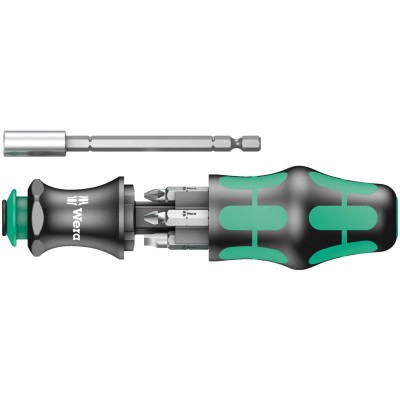 Sada magnetický skrutkovač s bitmi v rukoväti 6-dielna v púzdre Kraftform Kompakt Stubby Wera 134491