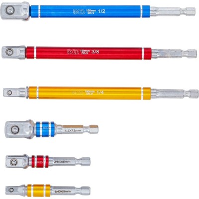 Sada adaptérov 1/4-3/8-1/2 6-dielna BGS