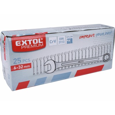 Sada kľúčov 25 dielna o-v 6-32mm EXTOL Premium