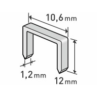 Spony do sponkovačky 12x10,6mm 1000ks Extol