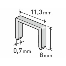 Spony do sponkovačky 8mm 0,7x11,3mm 1000ks Extol