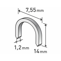 Spony do sponkovačky oblé 14x7,55x1,2mm 1000ks Extol Premium Spony do sponkovačky oblé 14x7,55x1,2mm 1000ks Extol Premium