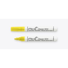 Značkovač pernamentný lakový žltý okrúhly hrot 2-4mm vodeodolný Industry Pica