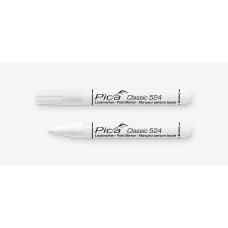 Značkovač pernamentný lakový biely okrúhly hrot 2-4mm vodeodolný Industry Pica