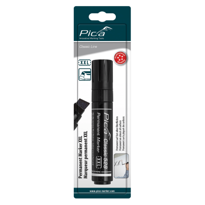 Značkovač pernamentný čierny hrot 4-12mm XXL vodeodolný Pica