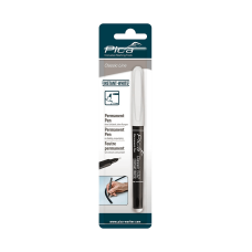 Značkovač pernamentný biely tenký okrúhly hrot 1-2mm vodeodolný Classic Pica