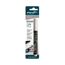 Značkovač pernamentný biely okrúhly hrot 1-4mm vodeodolný Classic Pica
