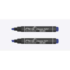 Značkovač pernamentný modrý plochý hrot 2-6mm vodeodolný Industry Pica