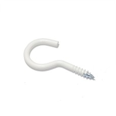Hák s vrutom 50x3,5mm biely komaxit