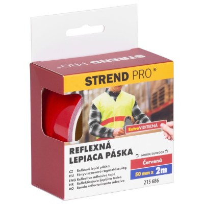 Páska lepiaca reflexná červená 50mm 2m STRENDPRO