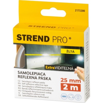 Páska lepiaca reflexná žltá 25mm 2m STRENDPRO