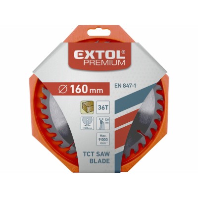 Pílový kotúč na drevo 160mm 36 zubov Extol Premium