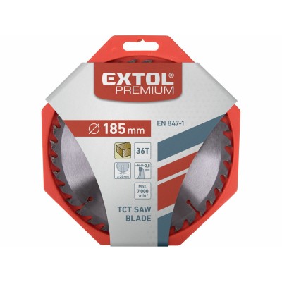 Pílový kotúč na drevo 185mm 36 zubov Extol Premium