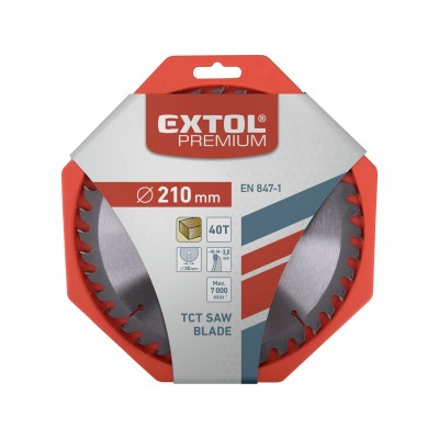 Pílový kotúč na drevo 210mm 40 zubov Extol Premium