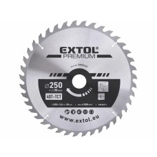 Pílový kotúč na drevo s SK plátkami 250x2,2x30mm 40-zubov Extrol Premium