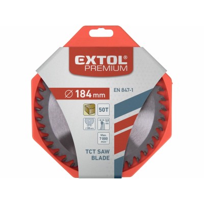 Pílový kotúč na drevo 184x3x30mm 50 zubov Extol Premium