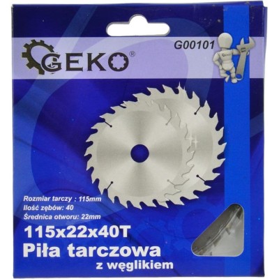 Kotúč pílový 40zubov 1,8x22,2x115mm Geko