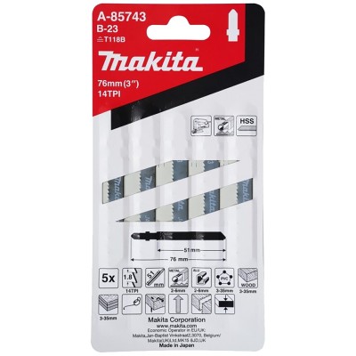List pílový na drevo, kov, plast do priamočiarej pílky B-23 Makita