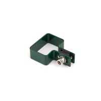 Príchytka panelu na stĺp 60x40mm/4mm/koncová/Zn+PVC6005 Príchytka panelu na stĺp 60x40mm/4mm/koncová/Zn+PVC6005