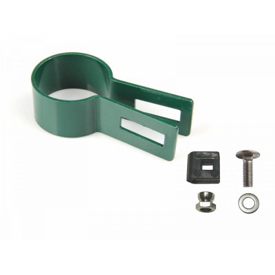 Príchytka panelu na stĺp 48mm /5mm/ koncová / Zn+PVC6005