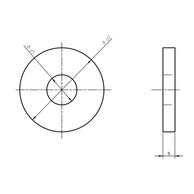Podložka plochá pre oceľové konštrukcie M16 17x45x6,0 DIN6340 Zn