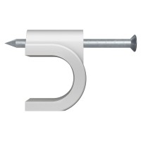 Kabelážna príchytka oválna biela 8mm Kabelážna príchytka oválna biela 8mm