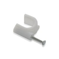 Kabelážna príchytka oválna biela 10mm Kabelážna príchytka oválna biela 10mm