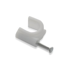 Kabelážna príchytka oválna biela 4mm