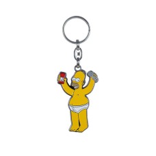 Prívesok na kľúče kovový Homer s pivom a ovládačom Simpsonovci B106 Prívesok na kľúče kovový Homer s pivom a ovládačom Simpsonovci B106