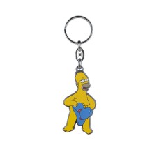 Prívesok na kľúče kovový nahý Homer s klobúkom Simpsonovci B104 Prívesok na kľúče kovový nahý Homer s klobúkom Simpsonovci B104