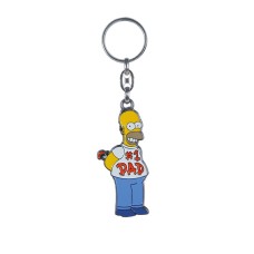 Prívesok na kľúče kovový Homer s tričkom Dad Simpsonovci B145 Prívesok na kľúče kovový Homer s tričkom Dad Simpsonovci B145