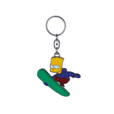 Prívesok na kľúče kovový Bart na snowboarde Simpsonovci B143