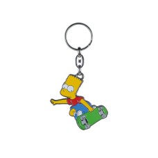Prívesok na kľúče kovový Bart jazdí na skejte Simpsonovci B140