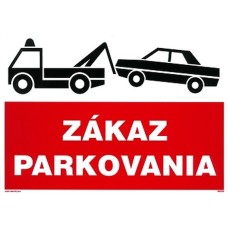 Samolepka Zákaz parkovania 210x297mm